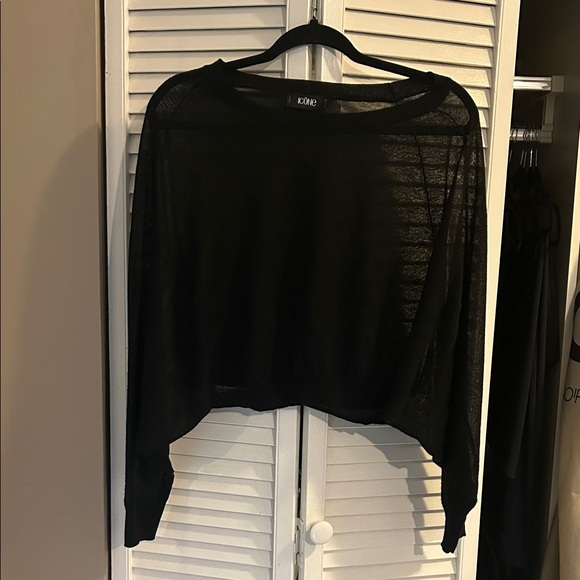 Simons Icone Sheer crop top | Black - Picture 1 of 6